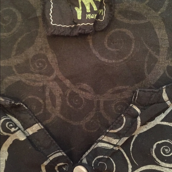 ME BY MARY ELLEN TOP TUNIC BLACK GRAY LONG SLEEVE COVERUP Size SMALL - Picture 6 of 6